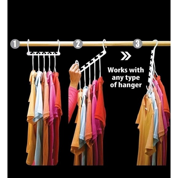 Hangable white adjustable multifunctional clothes hook set of 3 - Picture 5 of 7